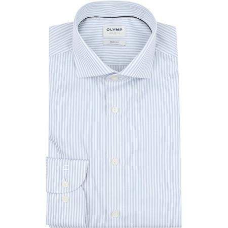 OLYMP Overhemd Level 5 Luxury Stripe Lichtblauw