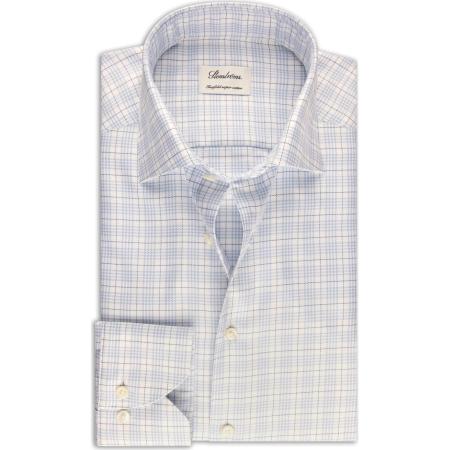 Stenströms Overhemd lichtblauw, Ruit