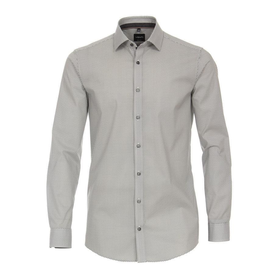 Venti Overhemd grijs, Bedrukt Grijs