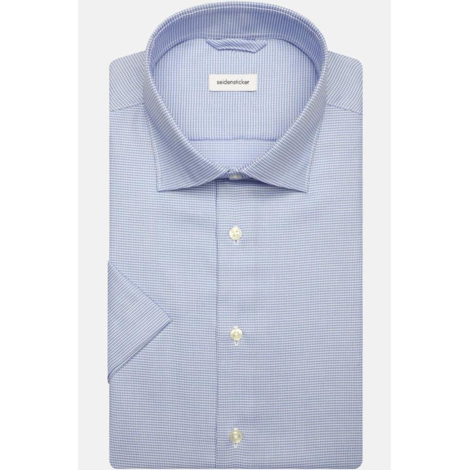 Seidensticker Overhemd Korte mouw lichtblauw Blauw