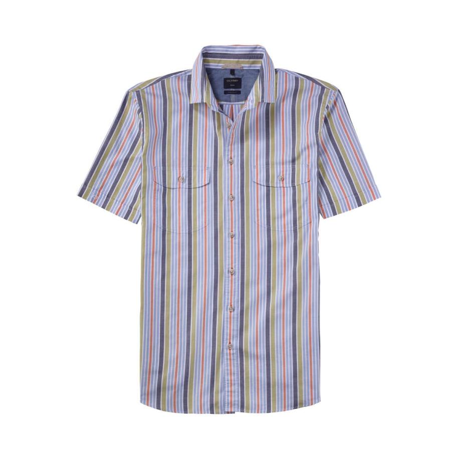 OLYMP Casual Overhemd Korte mouw groen Groen