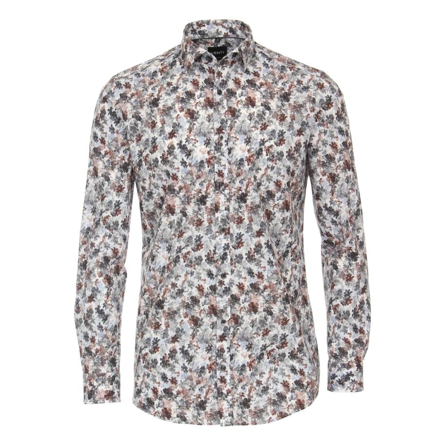 Venti Overhemd antraciet, Bedrukt Grijs