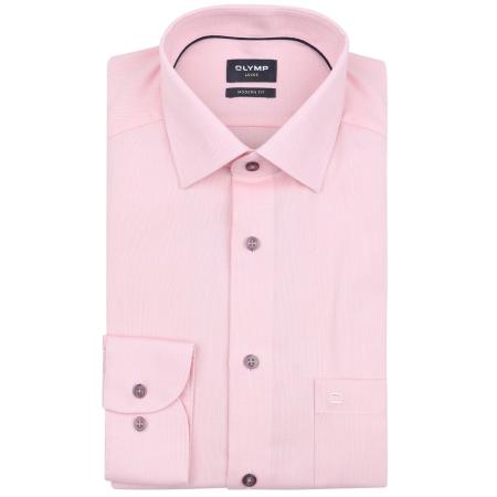 Olymp Luxor Overhemd Extra Lange Mouwen Structure Roze