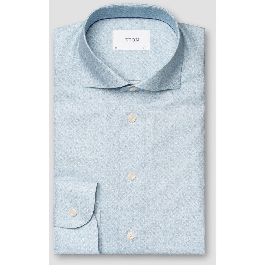 ETON Overhemd blauw, Motief Blauw