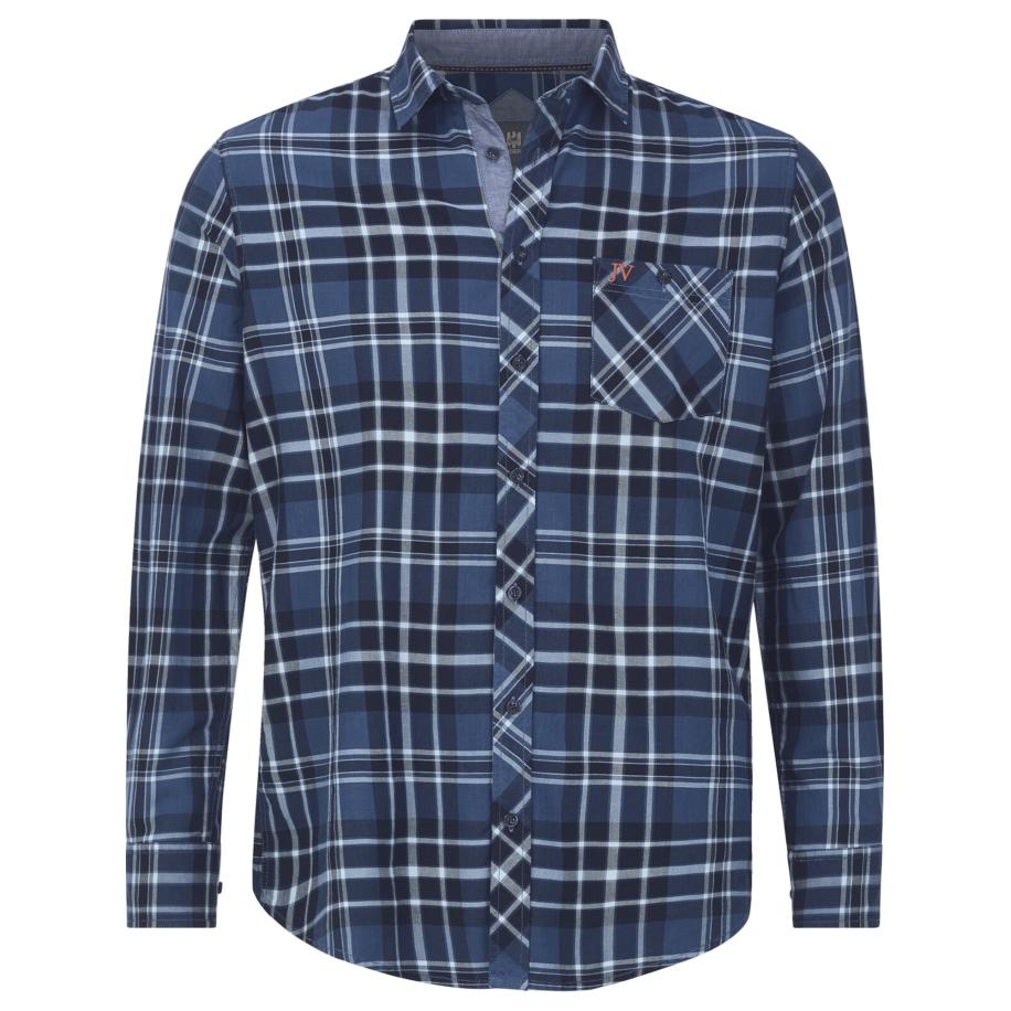jan vanderstorm Jan Vanderstorm Overhemd Norsen lichtblauw / donkerblauw / zwart -