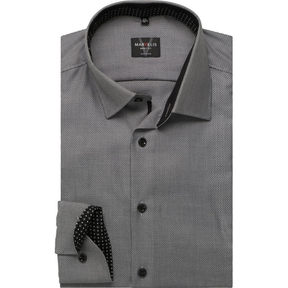 Marvelis Overhemd zwart, Faux-uni Zwart