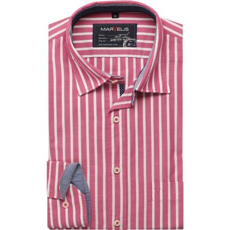 Marvelis Casual Overhemd roze, Gestreept
