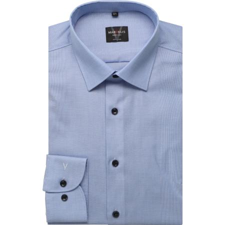Marvelis Overhemd blauw, Faux-uni