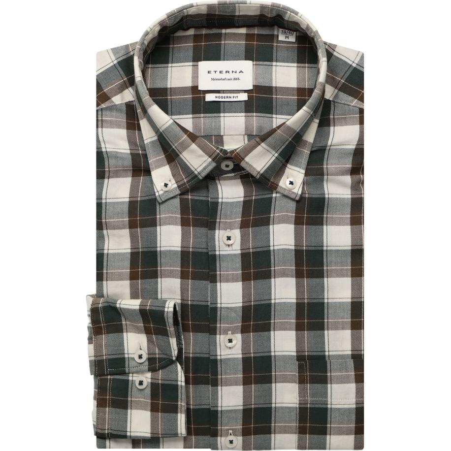 ETERNA Overhemd groen, Ruit Groen
