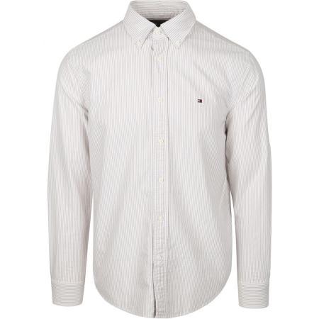 Tommy Hilfiger Oxford Overhemd Streep Beige