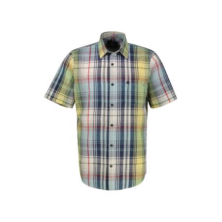 Lerros LERROS Overhemd donkerblauw / lichtgeel / groen / wit