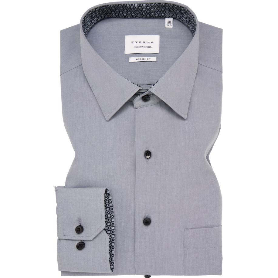 ETERNA Overhemd ML7 (72CM+) staalgrijs Grijs