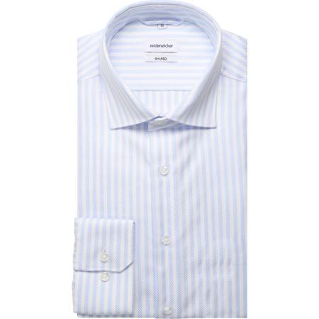 Seidensticker Overhemd lichtblauw, Gestreept