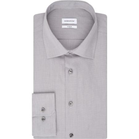 Seidensticker Overhemd grijs, Effen