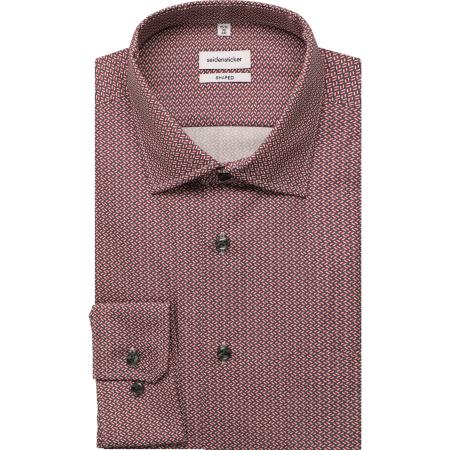 Seidensticker Overhemd rood, Bedrukt