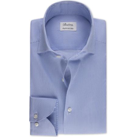 Stenströms Overhemd lichtblauw, Gestreept
