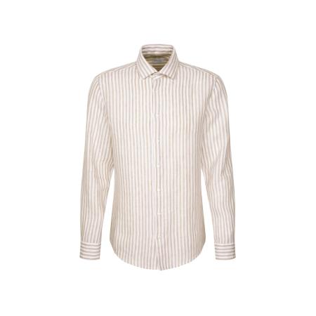 Seidensticker SEIDENSTICKER Overhemd Slim beige / wit