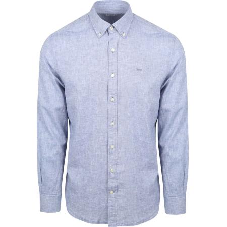 McGregor Overhemd Linnen Blend Vintage Blauw