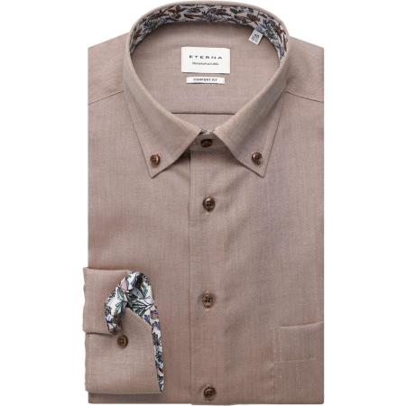 ETERNA Overhemd champagne, Effen