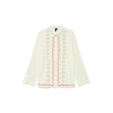 Vero Moda VERO MODA Blouse VMDICTHE donkerbeige / rood / wit