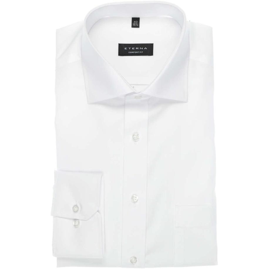 ETERNA Overhemd wit, Effen Wit
