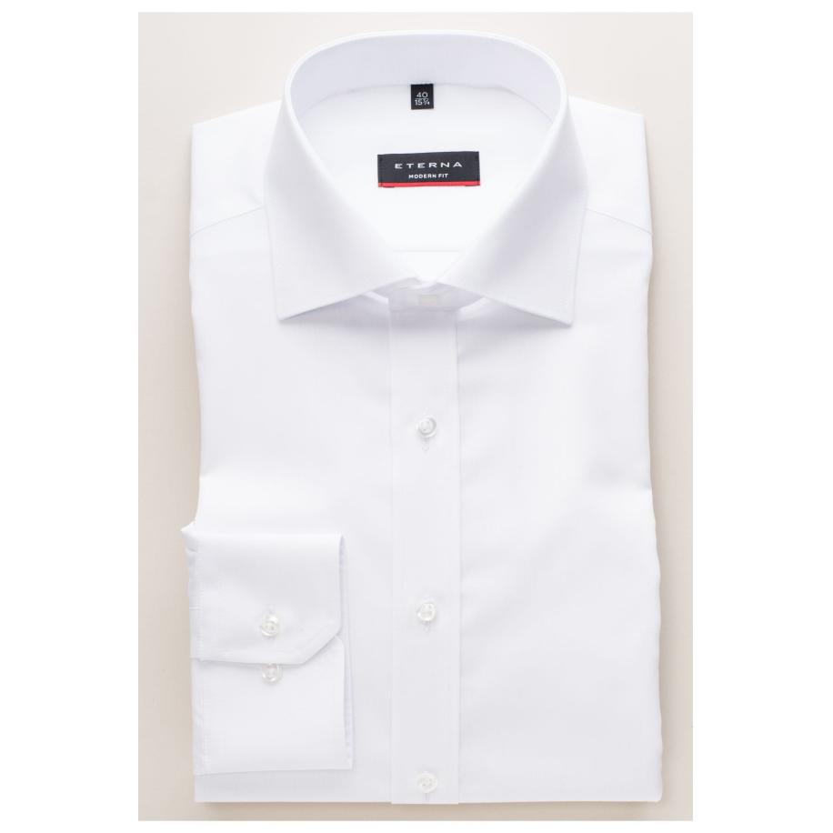 ETERNA Overhemd wit, Effen Wit
