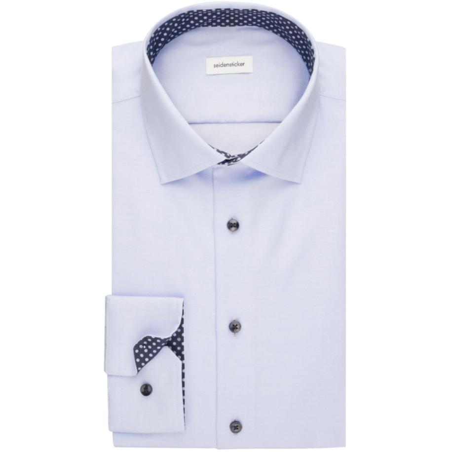 Seidensticker Overhemd lichtblauw, Effen Blauw