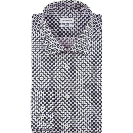 Seidensticker Overhemd blauw, Bedrukt