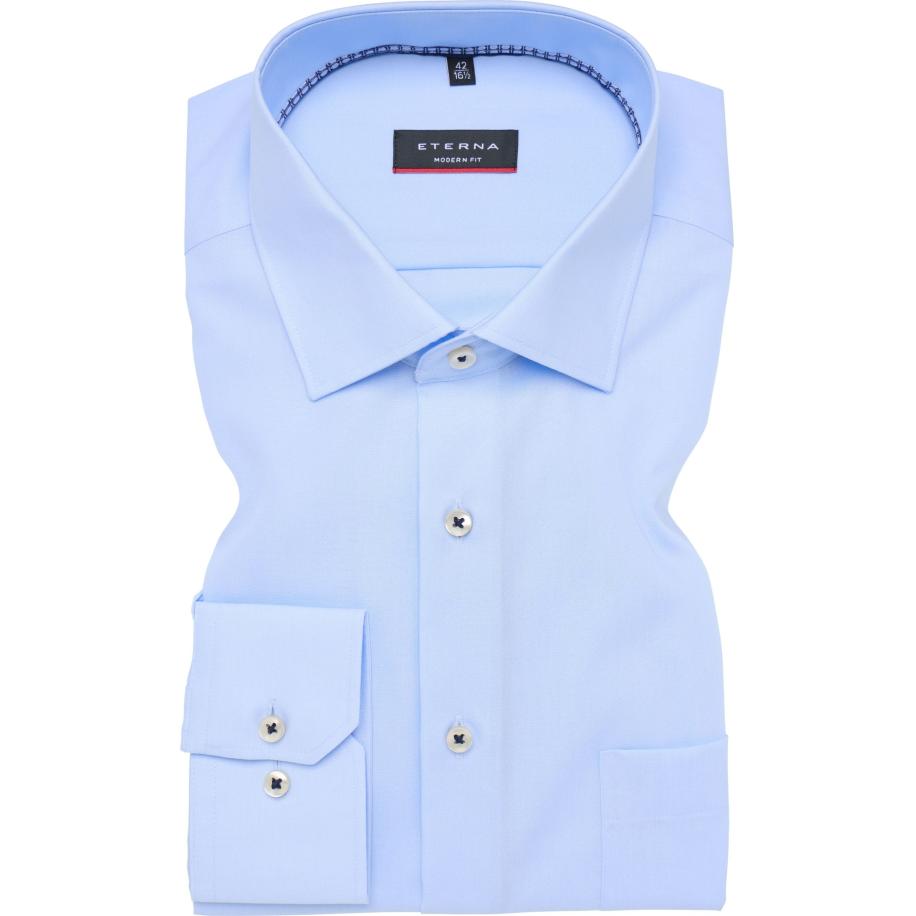 ETERNA Overhemd hemelsblauw, Effen Blauw