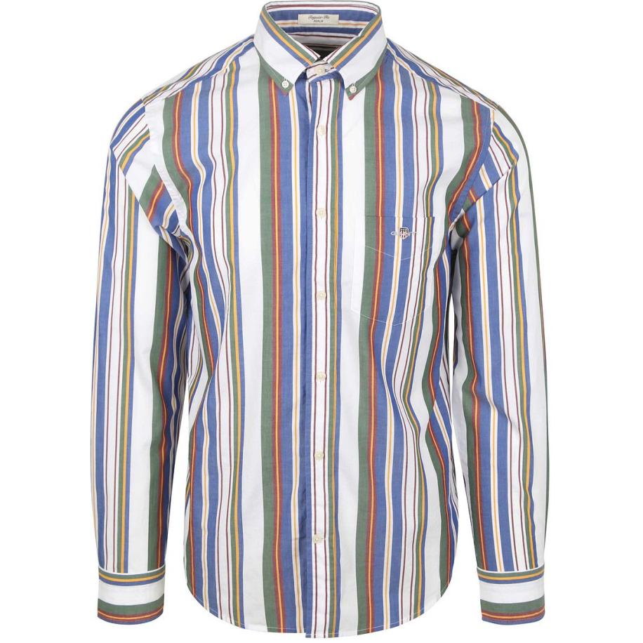 Gant Casual Overhemd Streep Multicolour Multicolor