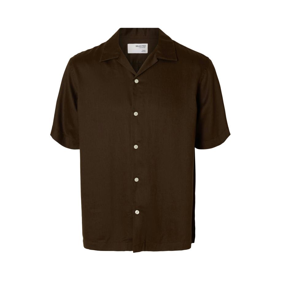 Selected SELECTED Overhemd SLHNoa donkerbruin -