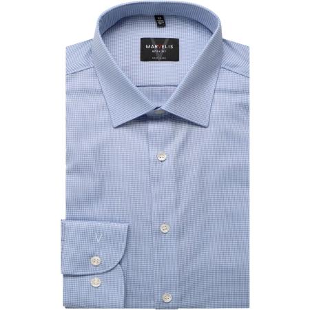 Marvelis Overhemd blauw/wit, Faux-uni