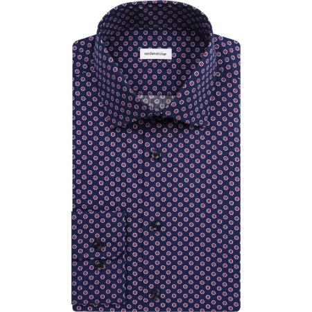 Seidensticker Overhemd donkerblauw, Bedrukt