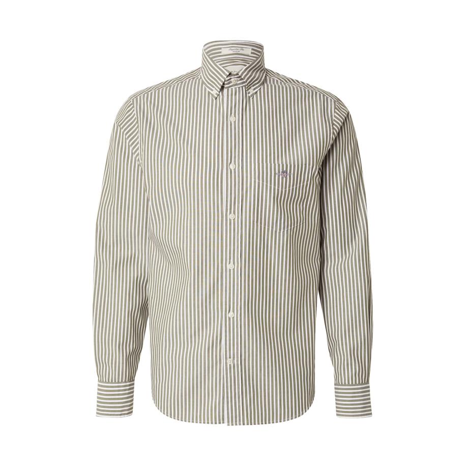 Gant GANT Overhemd olijfgroen / wit -