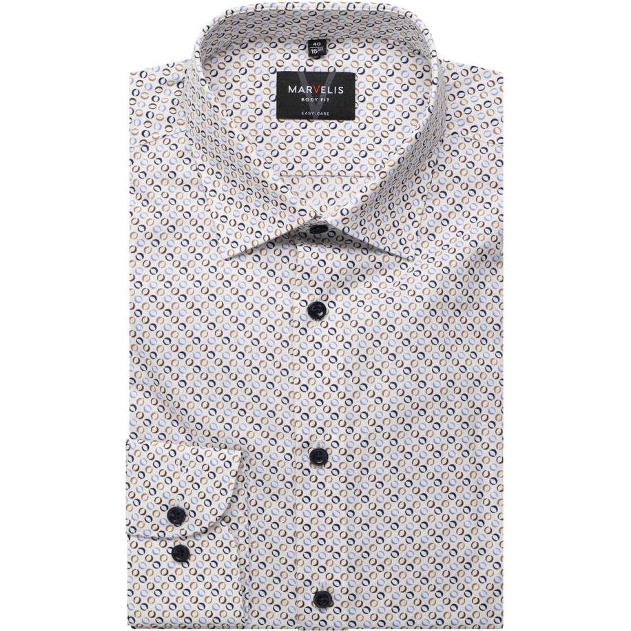 Marvelis Overhemd blauw/groen/wit, Motief Multicolor