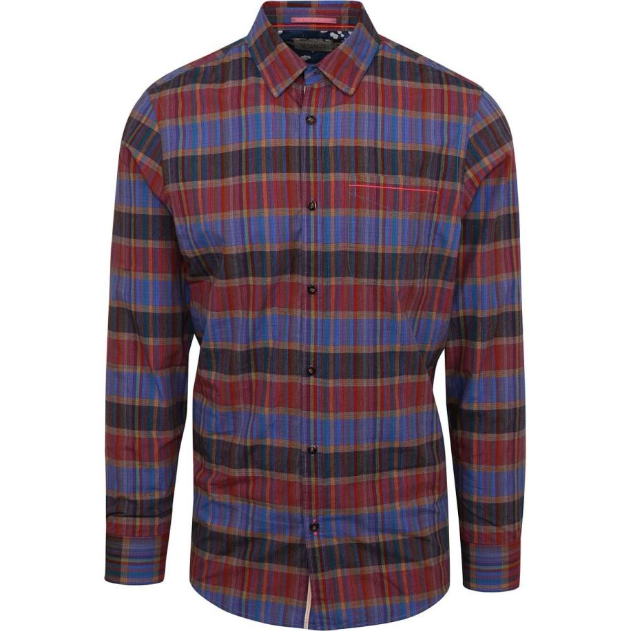 Scotch and Soda Overhemd Geruit Multicolour Rood