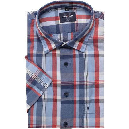 Marvelis Casual Overhemd Korte mouw rood