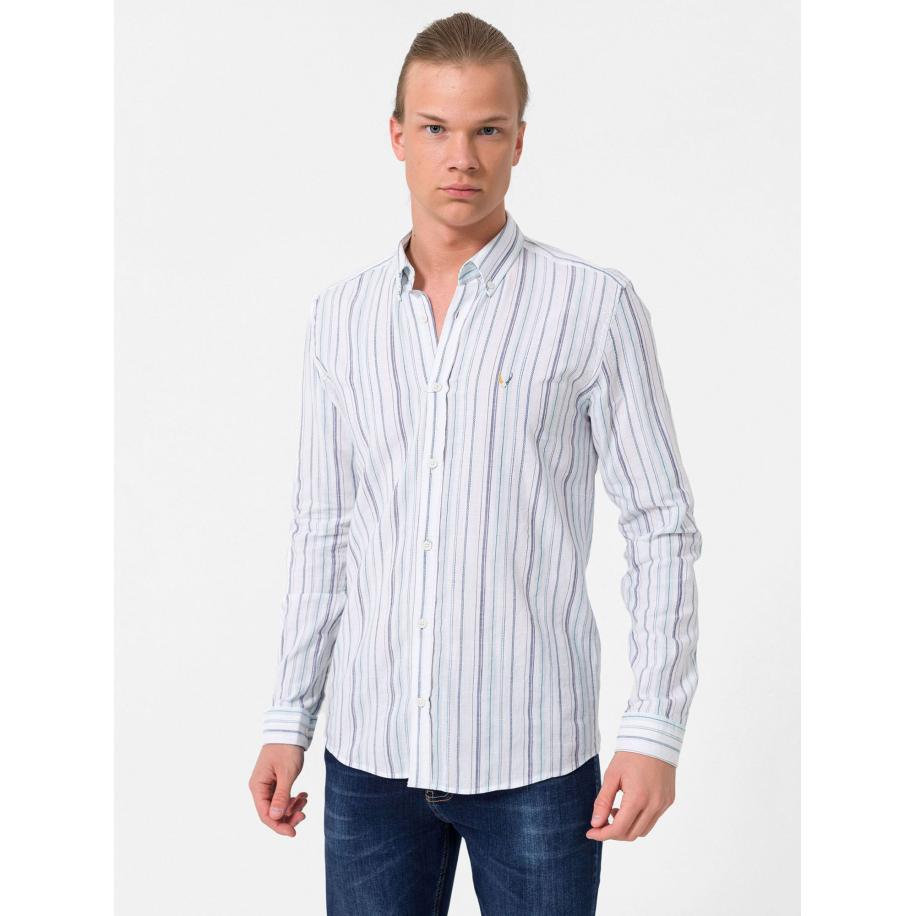 By Diess Collection By Diess Collection Overhemd blauw / wit -