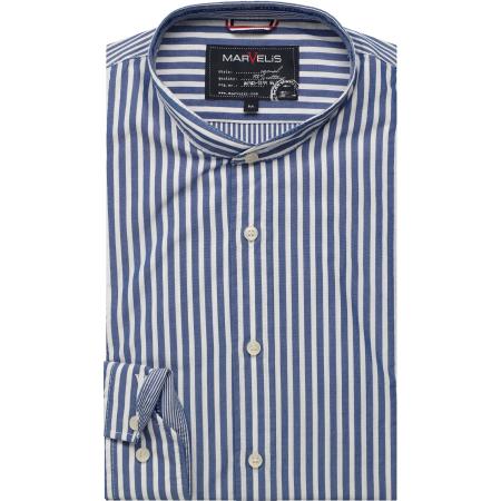 Marvelis Casual Overhemd marine, Gestreept