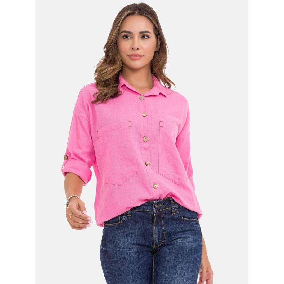 Cipo & Baxx CIPO & BAXX Blouse lichtroze -