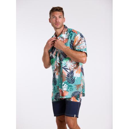 WAVEBREAKER wavebreaker Overhemd bruin / smaragd / koraal / wit