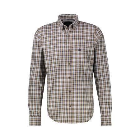 Lerros LERROS Overhemd bruin / grijs / lichtrood / wit