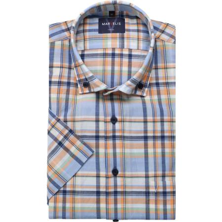 Marvelis Casual Overhemd Korte mouw zalm