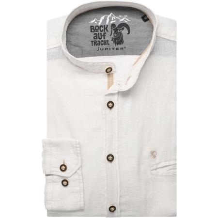Jupiter Traditioneel overhemd wit, Effen