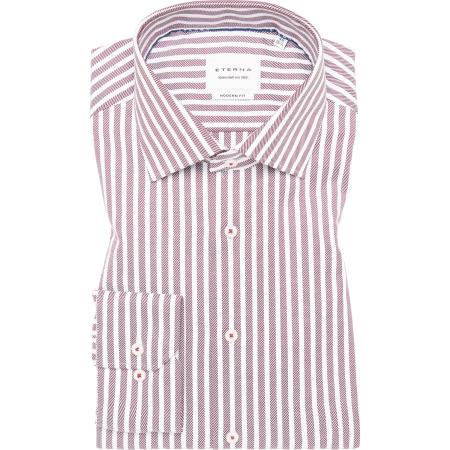 ETERNA Overhemd chianti, Gestreept