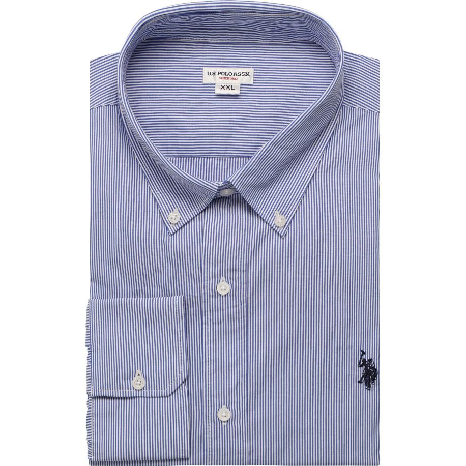U.S. Polo Assn. Overhemd blauw, Gestreept Blauw