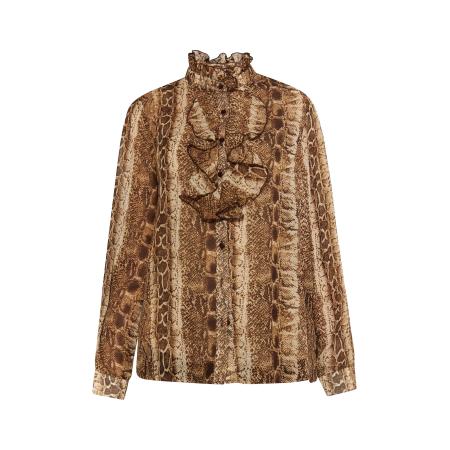 Faina faina Blouse beige / kastanjebruin