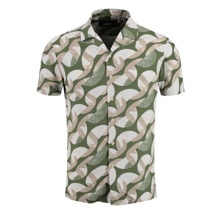 Key Largo Key Largo Overhemd MAGMA beige / groen gemêleerd / wit