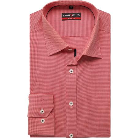 Marvelis Overhemd rood, Pied De Poule