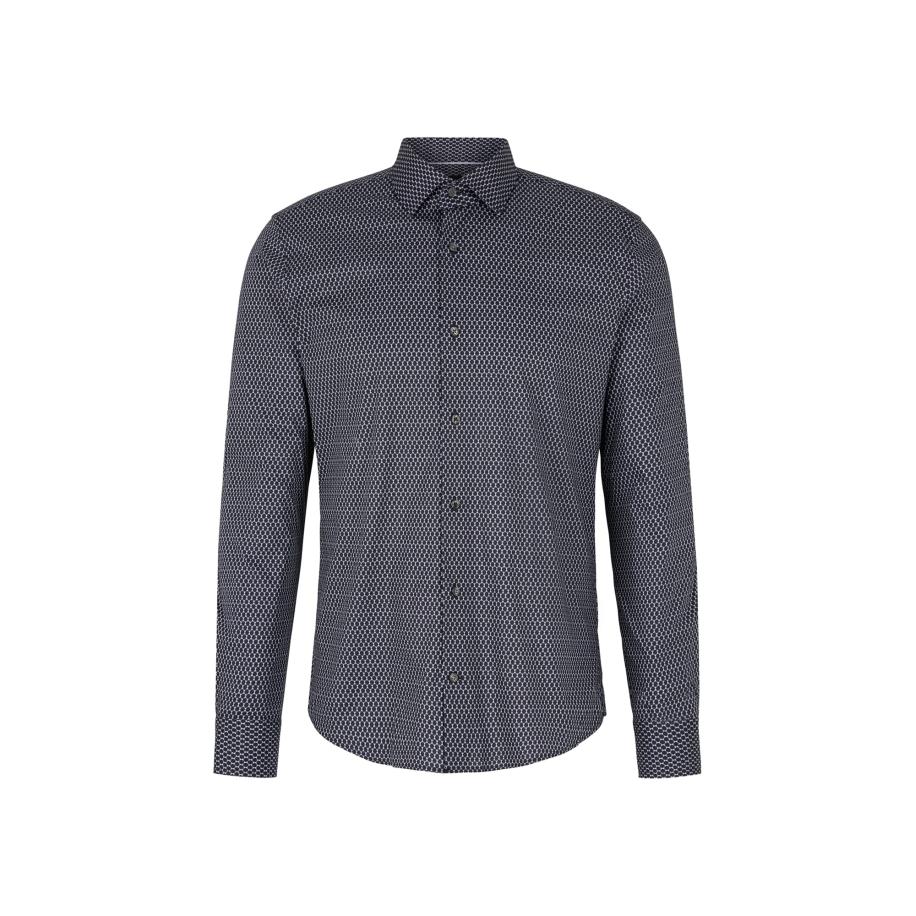 STRELLSON Overhemd Stan navy / wit Blauw